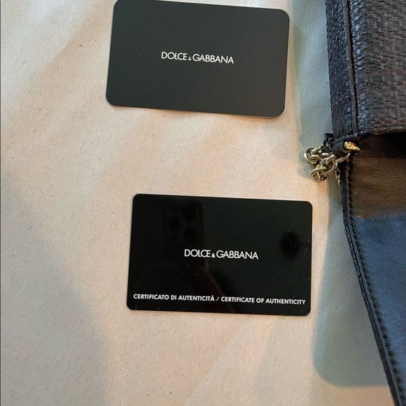 Dolce&Gabbana Floral Embellished Black Raffia Clutch NWT Pristine Condition - Picture 9 of 12